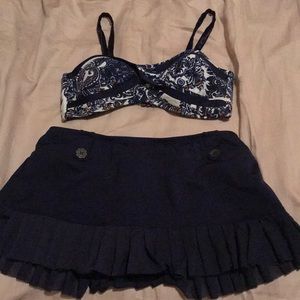 Anne Cole Swim Skirt and Bandeau top set